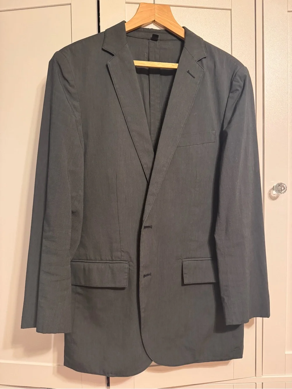 J. Crew Factory Men’s Cotton Blazer Grey size S Two Button Sport Coat